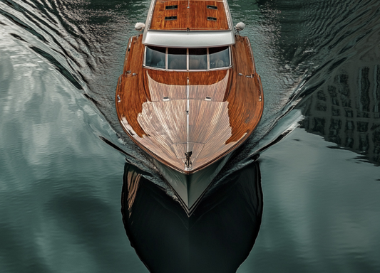 Yacht on river