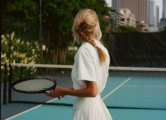 Girl playing tennis