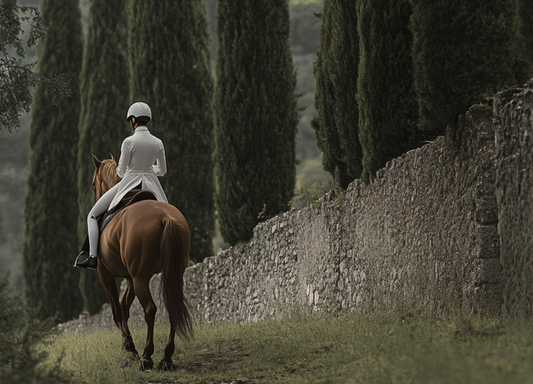 Woman riding horse