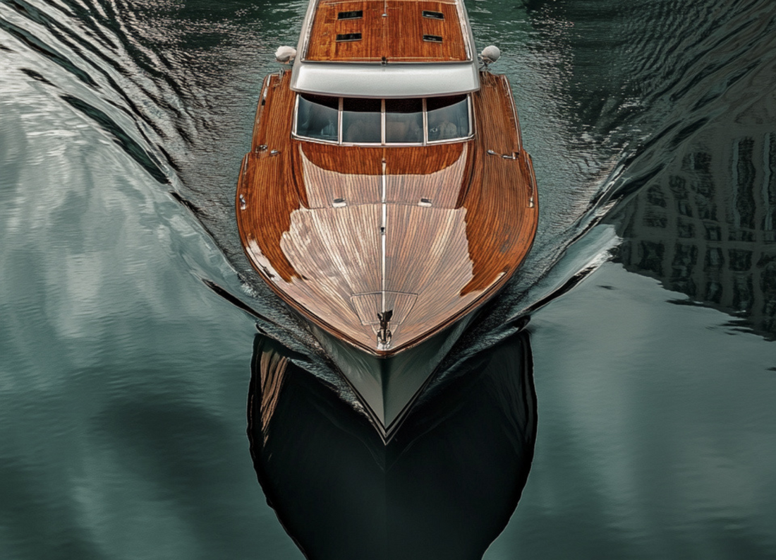 Yacht on river 