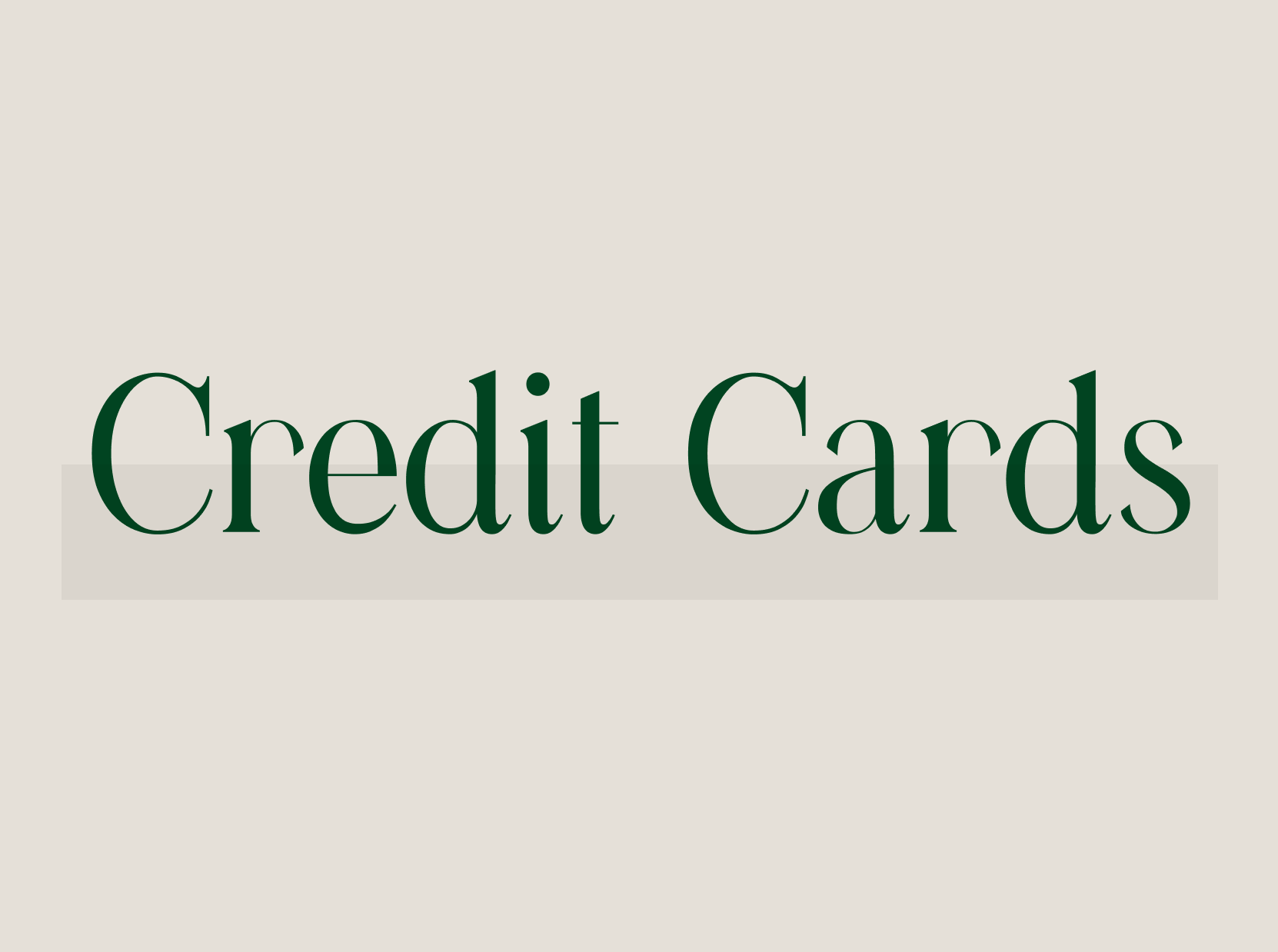 Credit Cards Guidance 